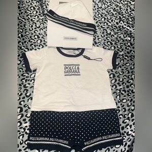 Dolce & Gabbana White and Black Baby Outfit